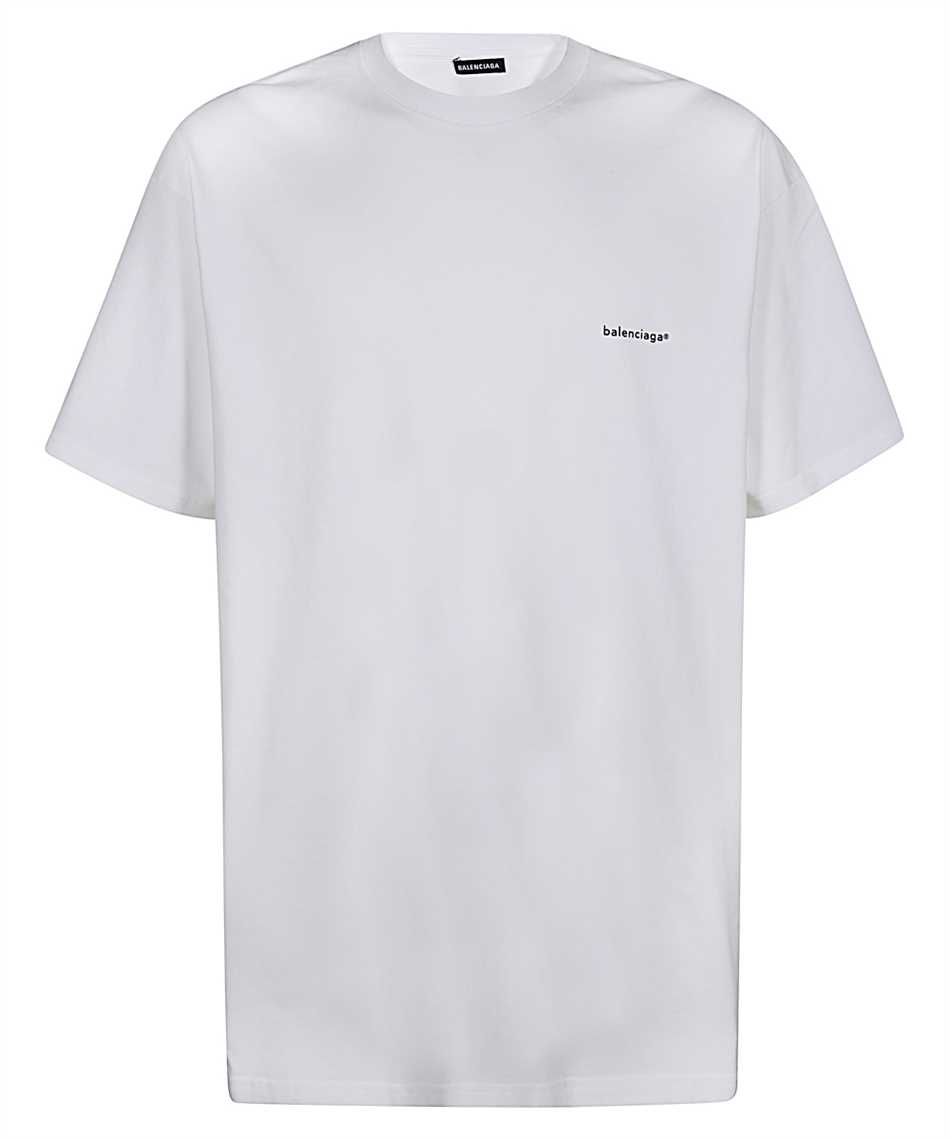 balenciaga white logo t shirt