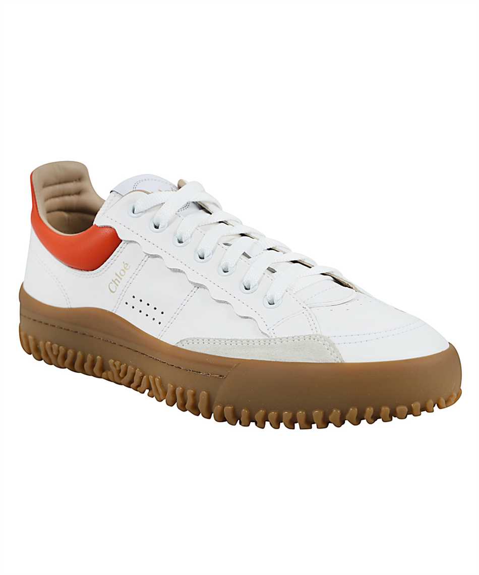chloe franckie leather sneakers