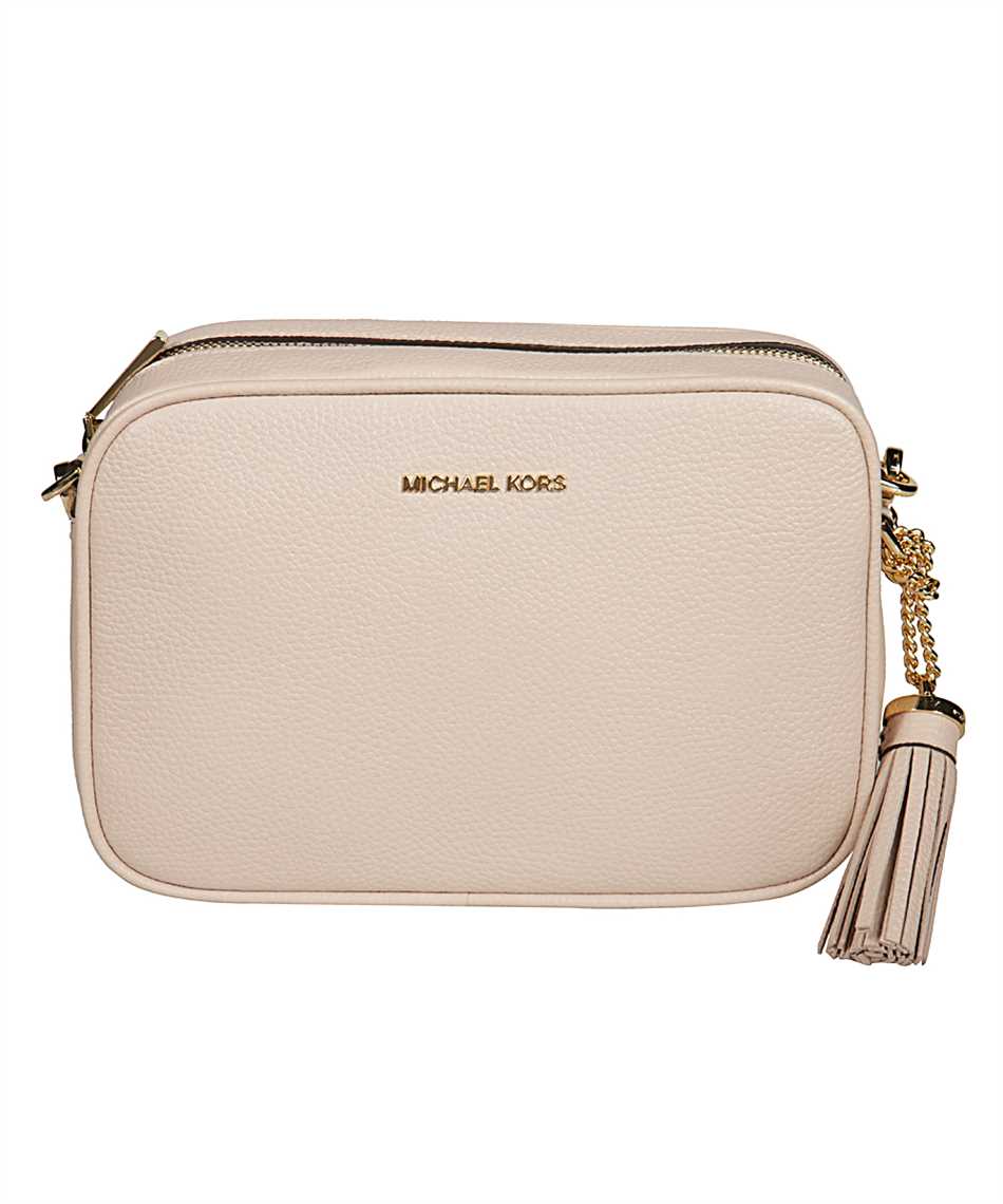 Buy Michael Kors Ginny Medium Logo Stripe Crossbody Bag  White  Brown  Color Women  AJIO LUXE