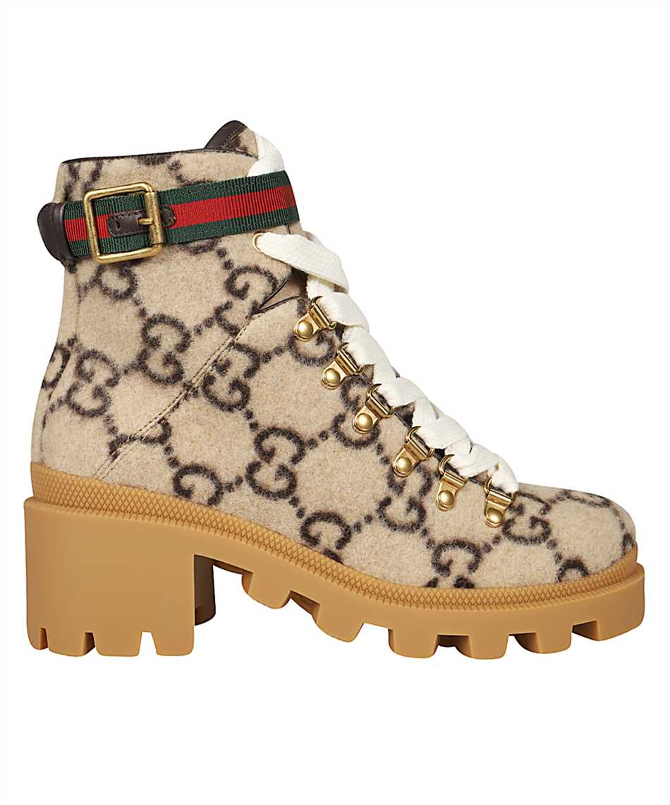 Gucci 578585 G38H0 GG WOOL Boots Beige