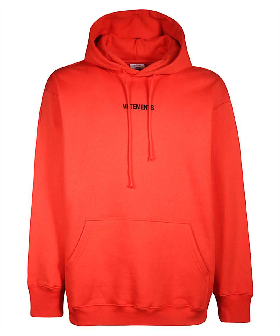 vetements orange hoodie