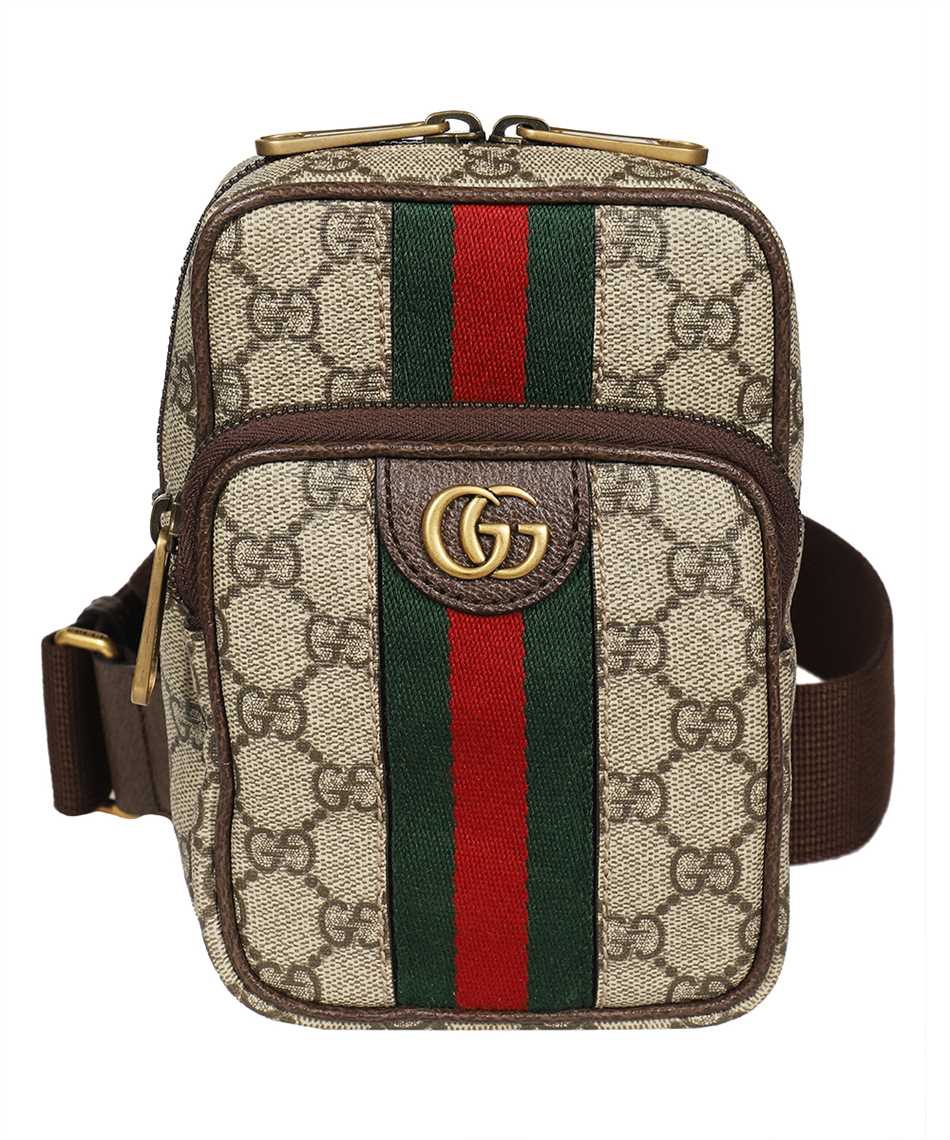Gucci: Brown Small Ophidia GG Belt Bag