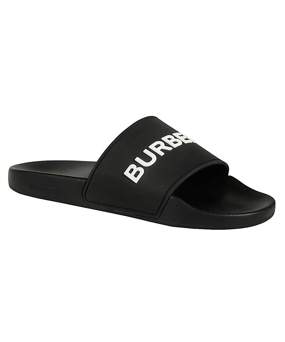 black burberry slides