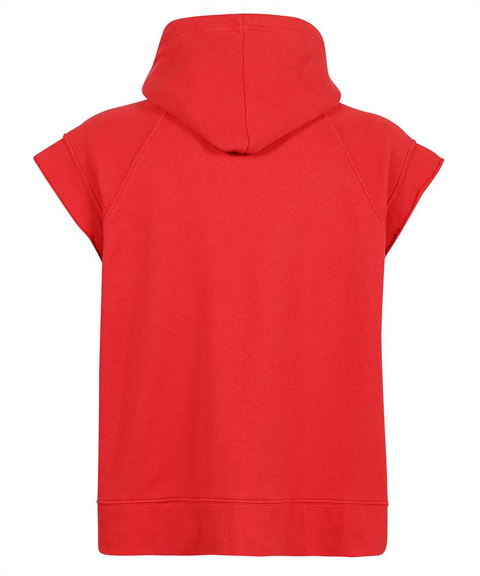 red short sleeve sweatshirt
