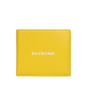 Balenciaga 594315 1IZI3 CASH SQUARE FOLDED COIN Wallet Yellow