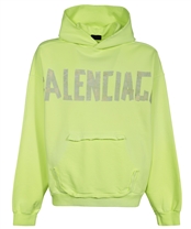 Balenciaga 744441 TOVB1 TAPE TYPE RIPPED POCKET LARGE FIT Hoodie Green
