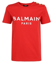 Balmain XF0EF005BB02 3 BTN PRINTED BALMAIN T-shirt Grey