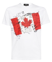 Dsquared2 S74GD0947 S23009 DOODLE FLAG COOL T-shirt White